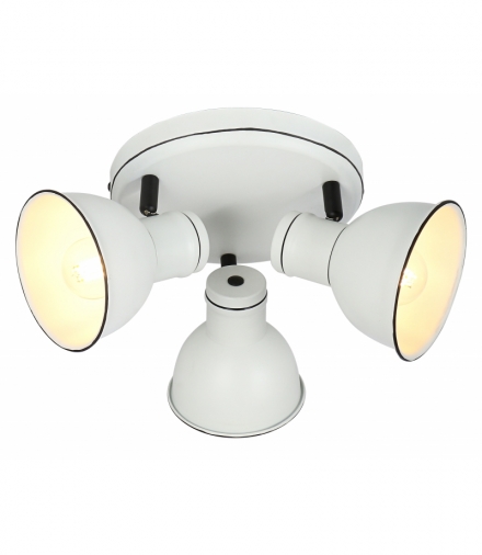ZUMBA LAMPA SUFITOWA PLAFON 3X40W E14 BIAŁY+CZARNY