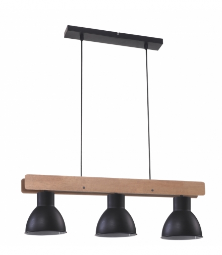 VARIO LAMPA WISZĄCA 3X60W E27 CZARNY