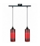 PLAZMA LAMPA WISZĄCA 2X60W E27 CZERWONY