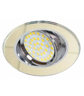 SSU-15-CH/WH MR16 CHROM oczko sufitowe lampa sufitowa OKRĄGŁA SZKŁO BEZBARWNE