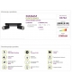 Oprawa ścienno-sufitowa MANAM GU10 2L BLACK IDEUS 03764