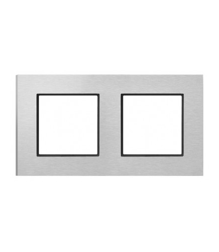 Ramka podwójna Szczotkowane aluminium 4mm ARIA OSPEL