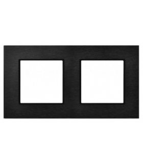 Ramka podwójna Szczotkowany antracyt 4mm ARIA prestige OSPEL