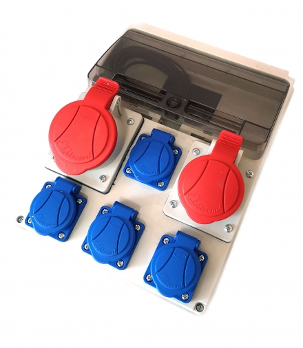 ROZDZIELNICA BUDOWLANA ROZDZIELNIA 16/5p + 32/5p + 4x230V