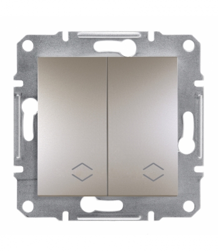 Asfora Łącznik podwójny schodowy bez ramki (zaciski śrubowe) brąz Schneider EPH0600369