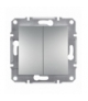 Asfora Przycisk podwójny bez ramki aluminium Schneider EPH1100161