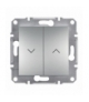 Asfora Przycisk żaluzjowy bez ramki (zaciski śrubowe) aluminium Schneider EPH1300361