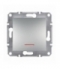 Asfora Łącznik 1-biegunowy bez ramki z podświetleniem (zaciski śrubowe) aluminium Schneider EPH1400361