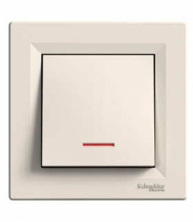 Asfora Łącznik 1-biegunowy z podświetleniem 16A krem Schneider EPH1430323