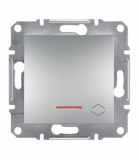 Asfora Łącznik schodowy bez ramki z podświetleniem aluminium Schneider EPH1500161