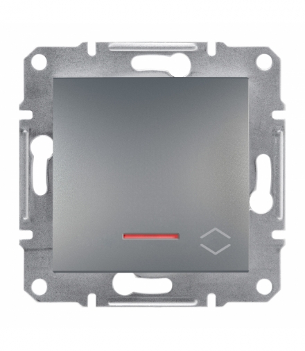 Asfora Łącznik schodowy bez ramki z podświetleniem stal Schneider EPH1500162