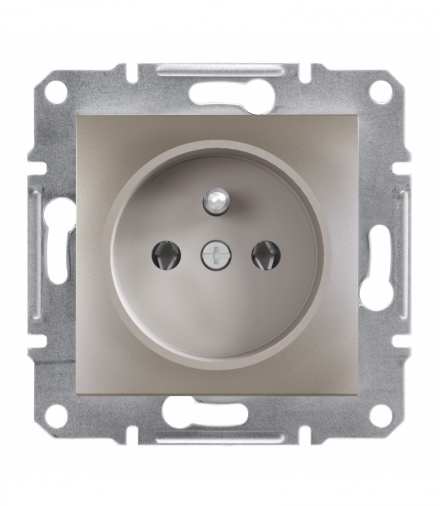 Asfora Gniazdo 2P+PE bez ramki, brąz Schneider EPH2800169