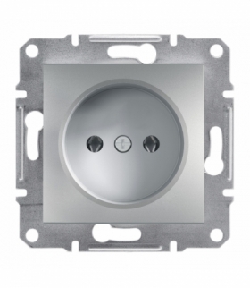 Asfora Gniazdo pojedyncze 2P bez ramki aluminium Schneider EPH3000161