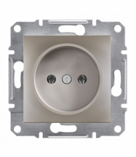 Asfora Gniazdo pojedyncze 2P bez ramki brąz Schneider EPH3000169