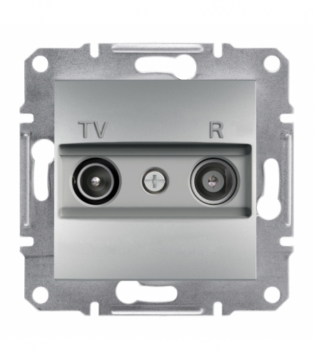 Asfora Gniazdo RTV przelotowe (4dB) bez ramki aluminium Schneider EPH3300261