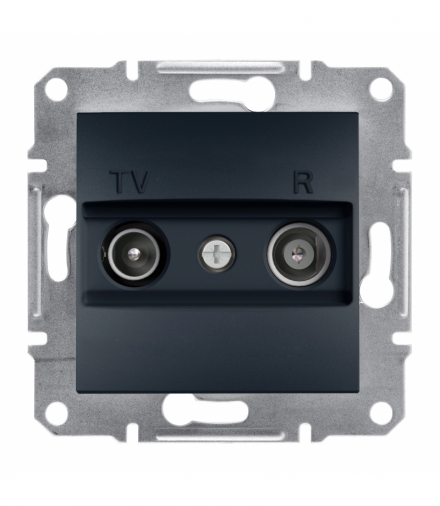 Asfora Gniazdo RTV przelotowe (4dB) bez ramki antracyt Schneider EPH3300271