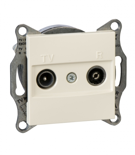 Asfora Gniazdo RTV końcowe (1dB) bez ramki krem Schneider EPH3300723