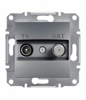 Asfora Gniazdo TV-SAT przelotowe (4dB) bez ramki stal Schneider EPH3400262