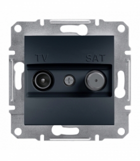 Asfora Gniazdo TV-SAT przelotowe (4dB) bez ramki antracyt Schneider EPH3400271