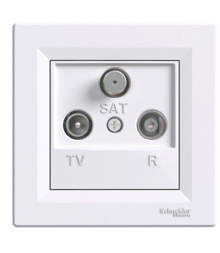 Asfora Gniazdo RTV-SAT przelotowe (4dB) biały Schneider EPH3500221