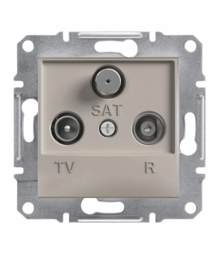 Asfora Gniazdo RTV-SAT przelotowe (8dB) bez ramki brąz Schneider EPH3500369