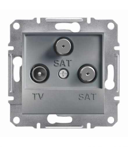 Asfora Gniazdo TV-SAT-SAT końcowe (1dB) bez ramki stal Schneider EPH3600162