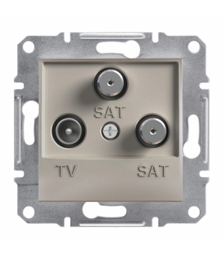 Asfora Gniazdo TV-SAT-SAT końcowe (1dB) bez ramki brąz Schneider EPH3600169