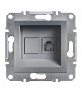 Asfora Gniazdo telefoniczne RJ11 bez ramki stal Schneider EPH4100162