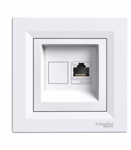 Asfora Gniazdo komputerowe RJ45 kat.5e UTP biały Schneider EPH4300121