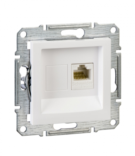 Asfora Gniazdo komputerowe RJ45 kat.5e UTP biały Schneider EPH4300721