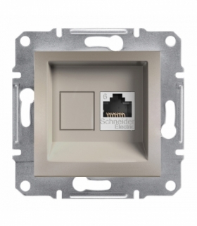 Asfora Gniazdo komputerowe RJ45 kat.6 UTP bez ramki brąz Schneider EPH4700169