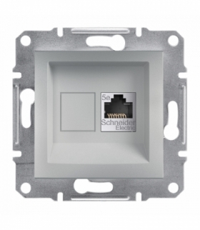 Asfora Gniazdo komputerowe RJ45 kat.5e STP bez ramki aluminium Schneider EPH5000161