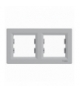 Asfora Ramka 2-krotna pozioma aluminium Schneider EPH5800261