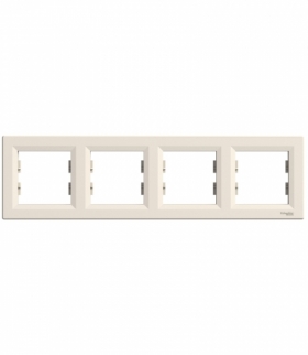 Asfora Ramka 4-krotna pozioma krem Schneider EPH5800423