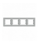Asfora Ramka 4-krotna pozioma aluminium Schneider EPH5800461