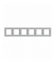 Asfora Ramka 6-krotna pozioma aluminium Schneider EPH5800661
