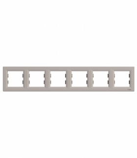 Asfora Ramka 6-krotna pozioma brąz Schneider EPH5800669