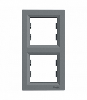 Asfora Ramka 2-krotna pionowa stal Schneider EPH5810262