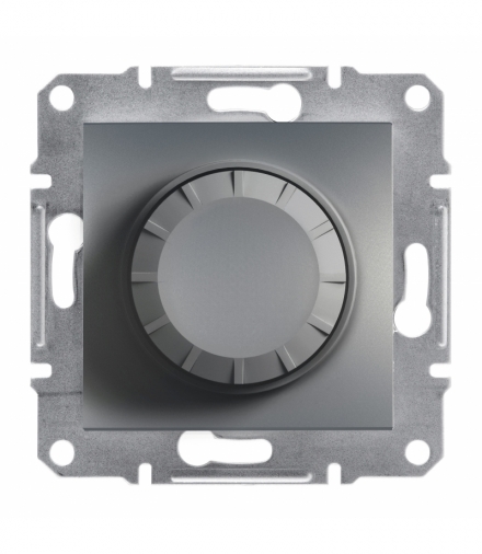 Asfora Ściemniacz z funkcją łącznika schodowego bez ramki RL stal Schneider EPH6400162