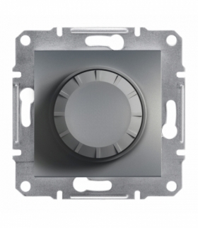 Asfora Ściemniacz z funkcją łącznika schodowego bez ramki RC stal Schneider EPH6600162