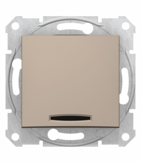 Sedna Łącznik 1-biegunowy z sygnalizacją załączenia satyna Schneider SDN0400368