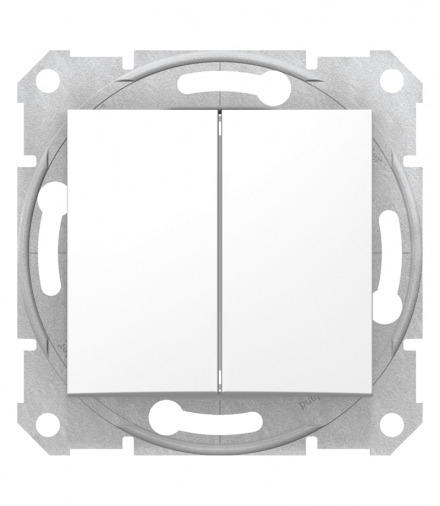 Sedna Łącznik podwójny schodowy biały Schneider SDN0600121