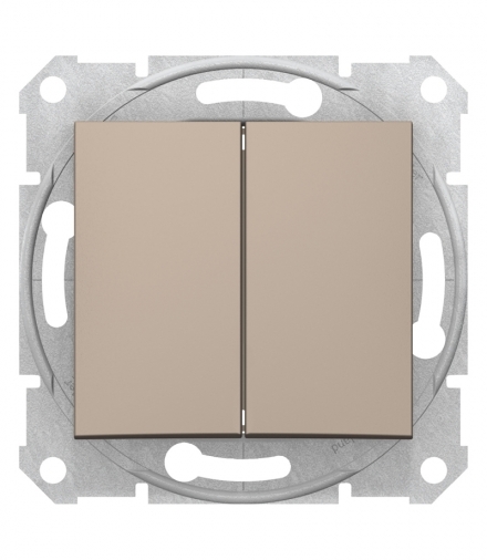 Sedna Łącznik podwójny schodowy satyna Schneider SDN0600168