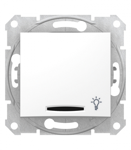 Sedna Przycisk światło z podświetleniem biały Schneider SDN1800121