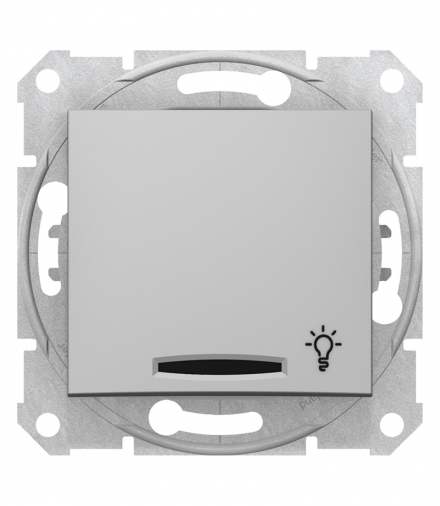 Sedna Przycisk światło z podświetleniem aluminium Schneider SDN1800160