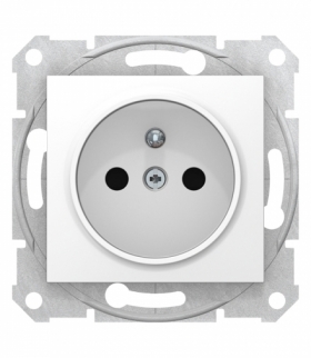 Sedna Gniazdo pojedyncze 2P+PE z przesłonami biały Schneider SDN2800121