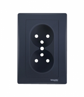 Sedna Gniazdo podwójne 2P+PE z przesłonami grafit Schneider SDN2800670