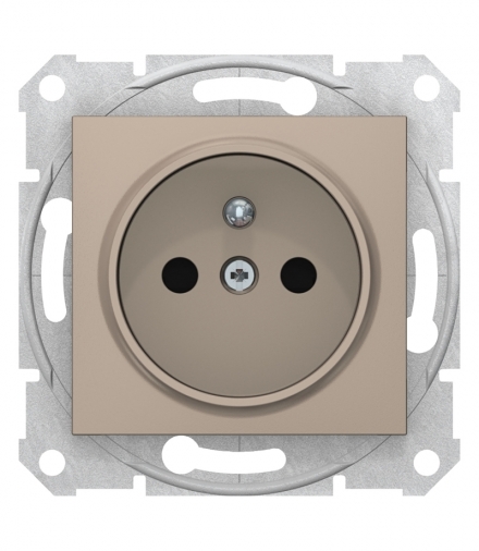 Sedna Gniazdo 2P+PE z przesłonami szybkozłączka satyna Schneider SDN2800768