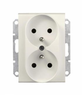 Sedna Gniazdo podwójne 2P+PE do systemu ramkowego krem Schneider SDN2800923
