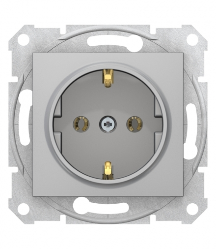 Sedna Gniazdo SCHUKO aluminium Schneider SDN3000560